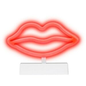 Fun Day NWT Red Lips Neon Light Battery Powered 11.25"L